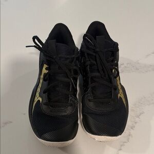 Under Armour Black and Gold Kids Sneakers